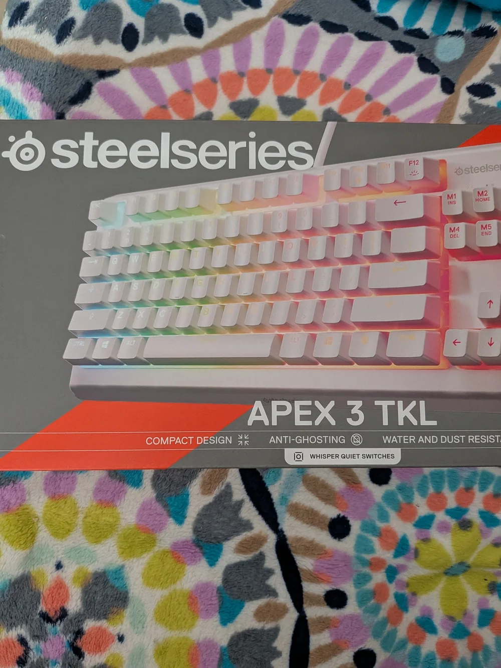 SteelSeries Apex 3 TKL White RGB Tenkeyless Gaming Keyboard